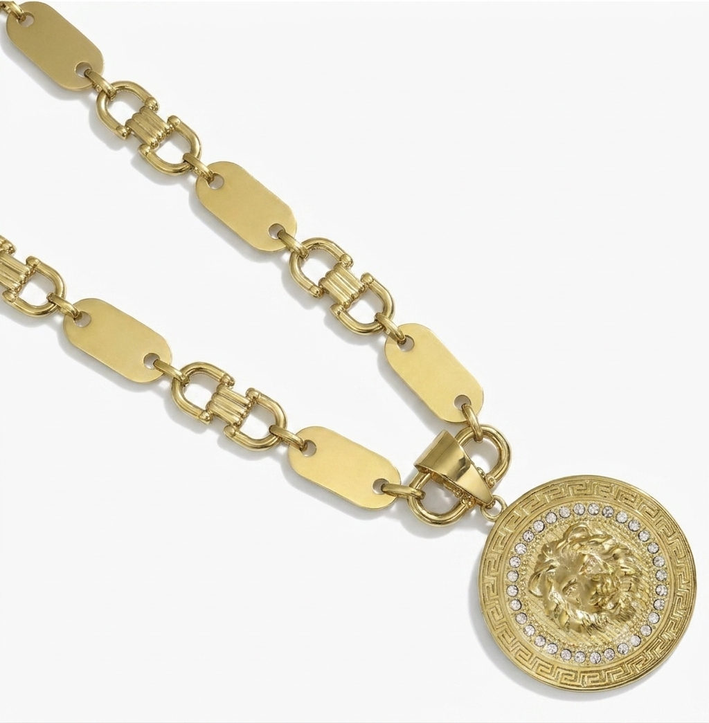 Set - 13mm - Plattenkette & Löwenkopf Anhänger