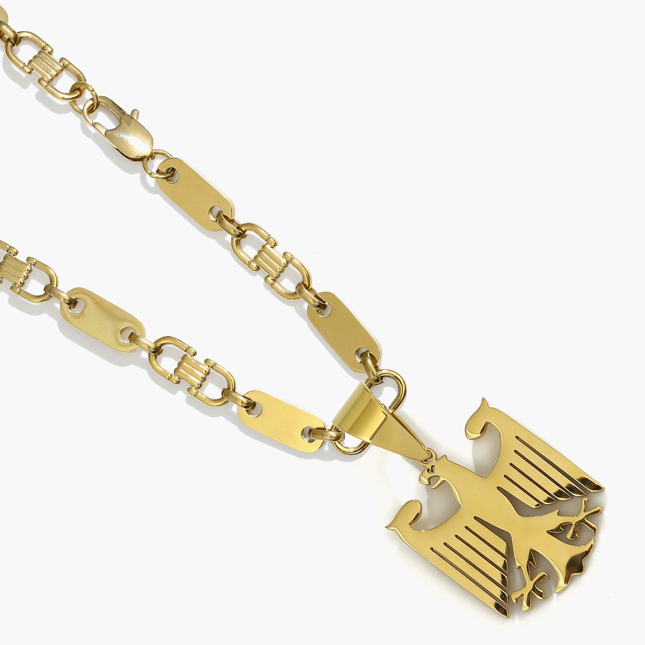 Set - 8mm - Plattenkette & Adler Anhänger