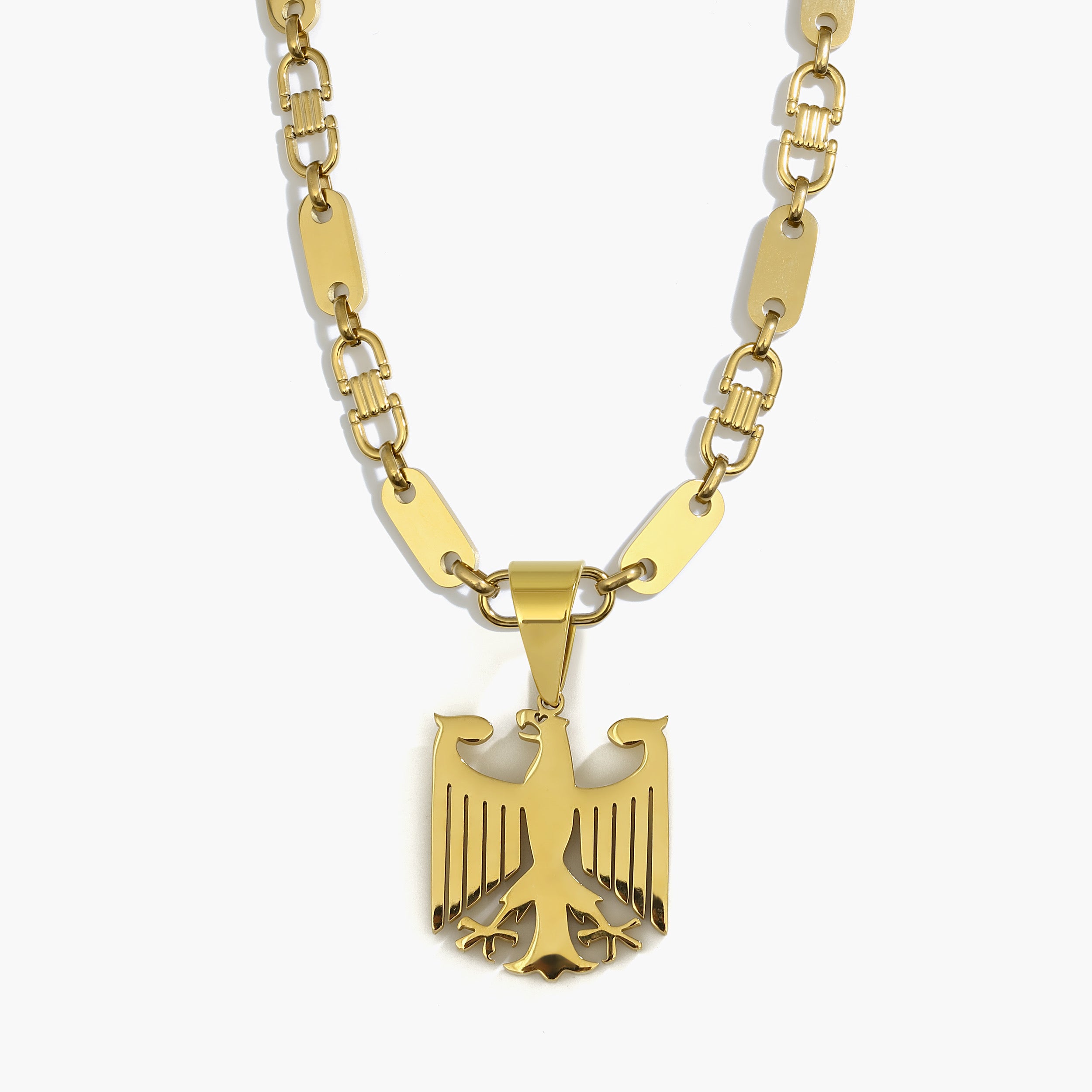 Set - 8mm - Plattenkette & Adler Anhänger