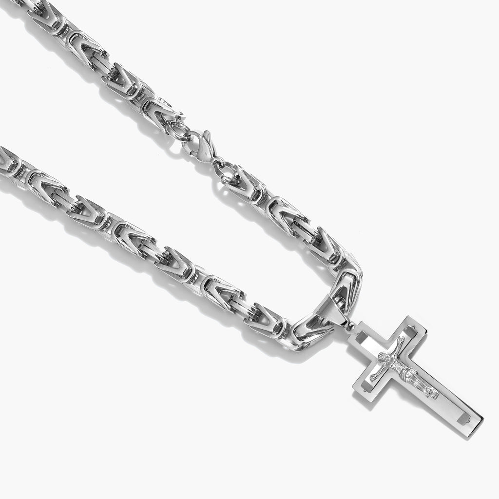 Set - 6mm - Königskette & Kreuz Anhänger
