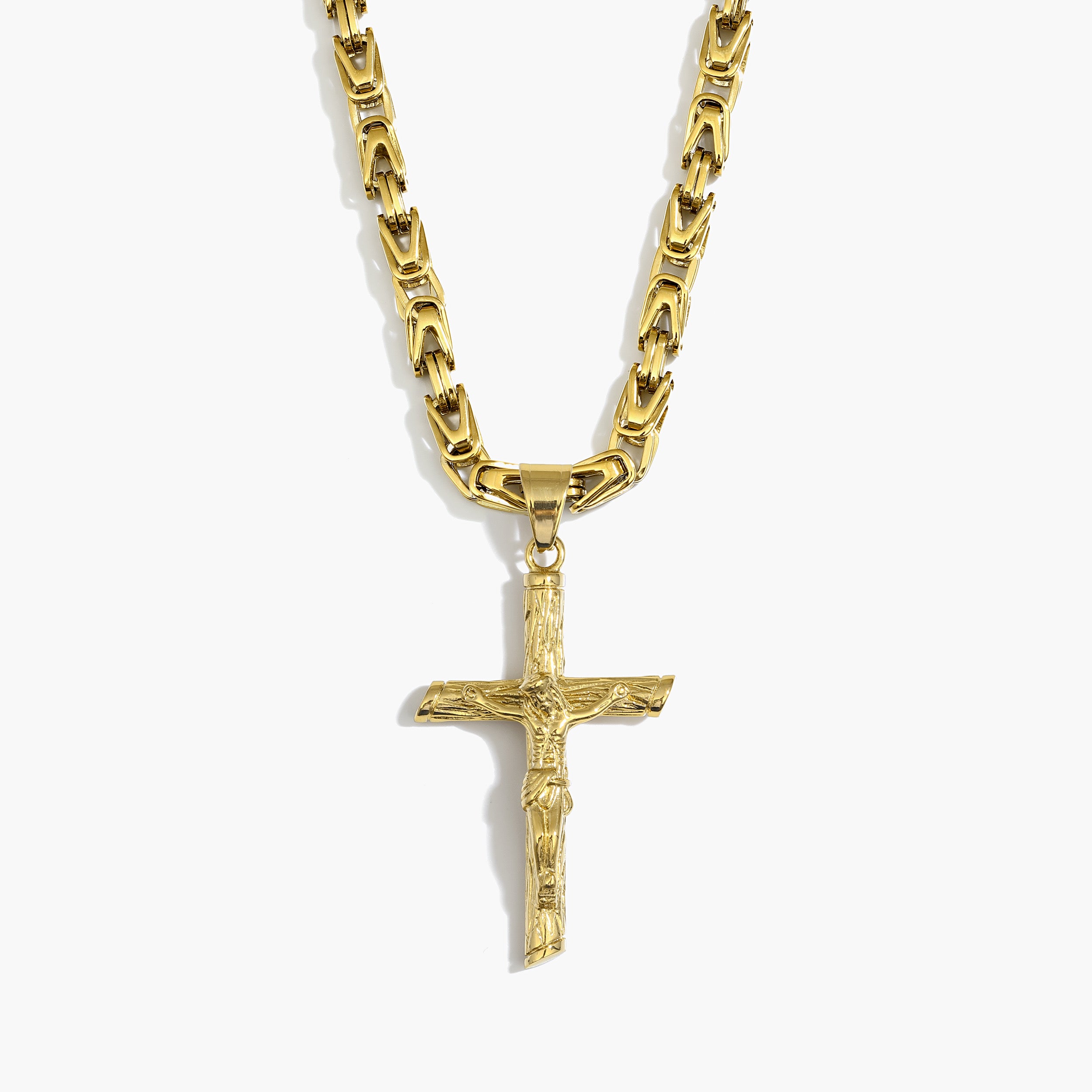 Set - 6mm - Königskette & Kreuz Anhänger