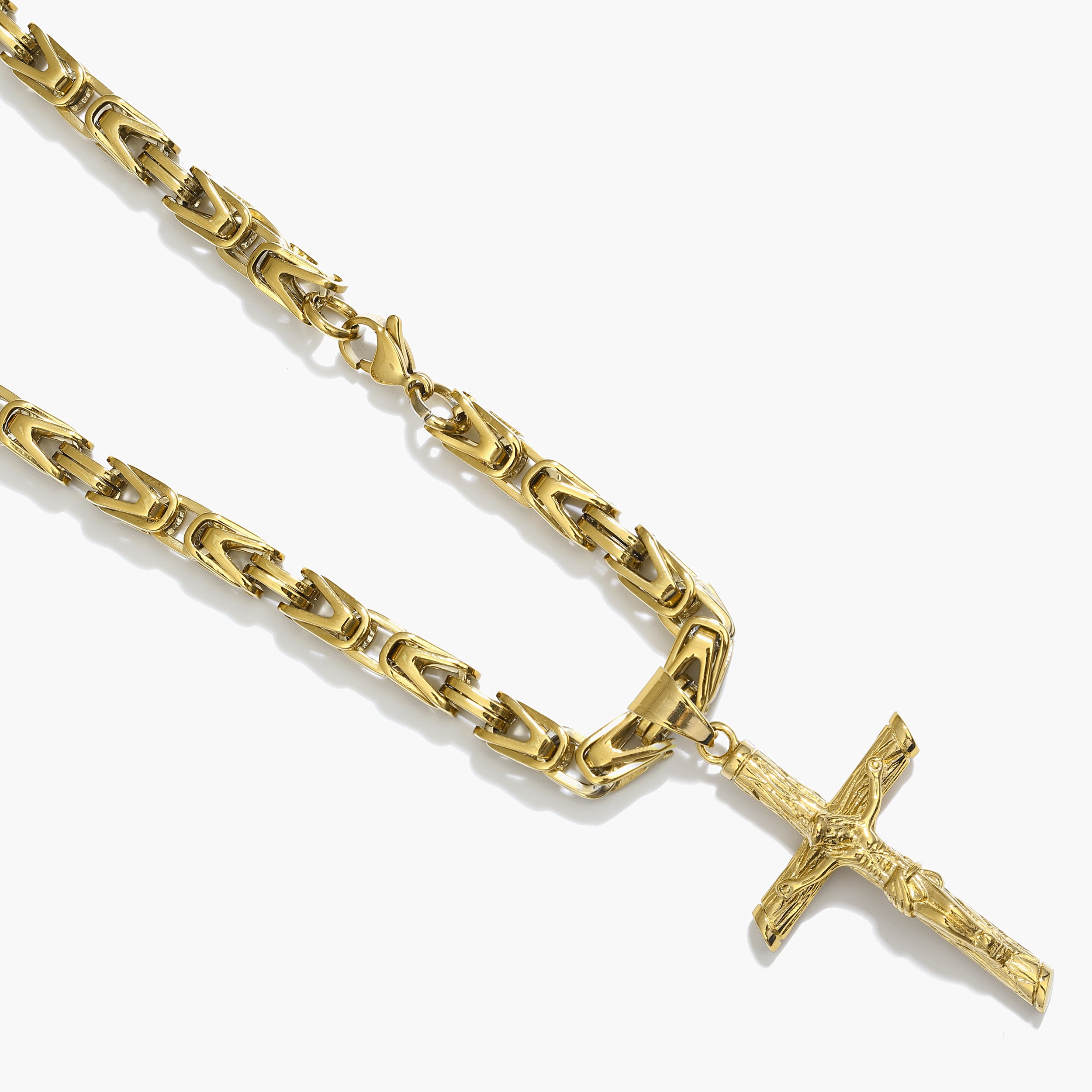 Set - 6mm - Königskette & Kreuz Anhänger